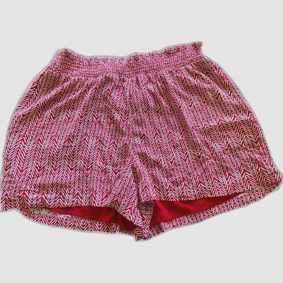 BOGO Knox Rose - Women's XL Chevron Geometric Print Flowy Smocked Shorts - Picture 1 of 4